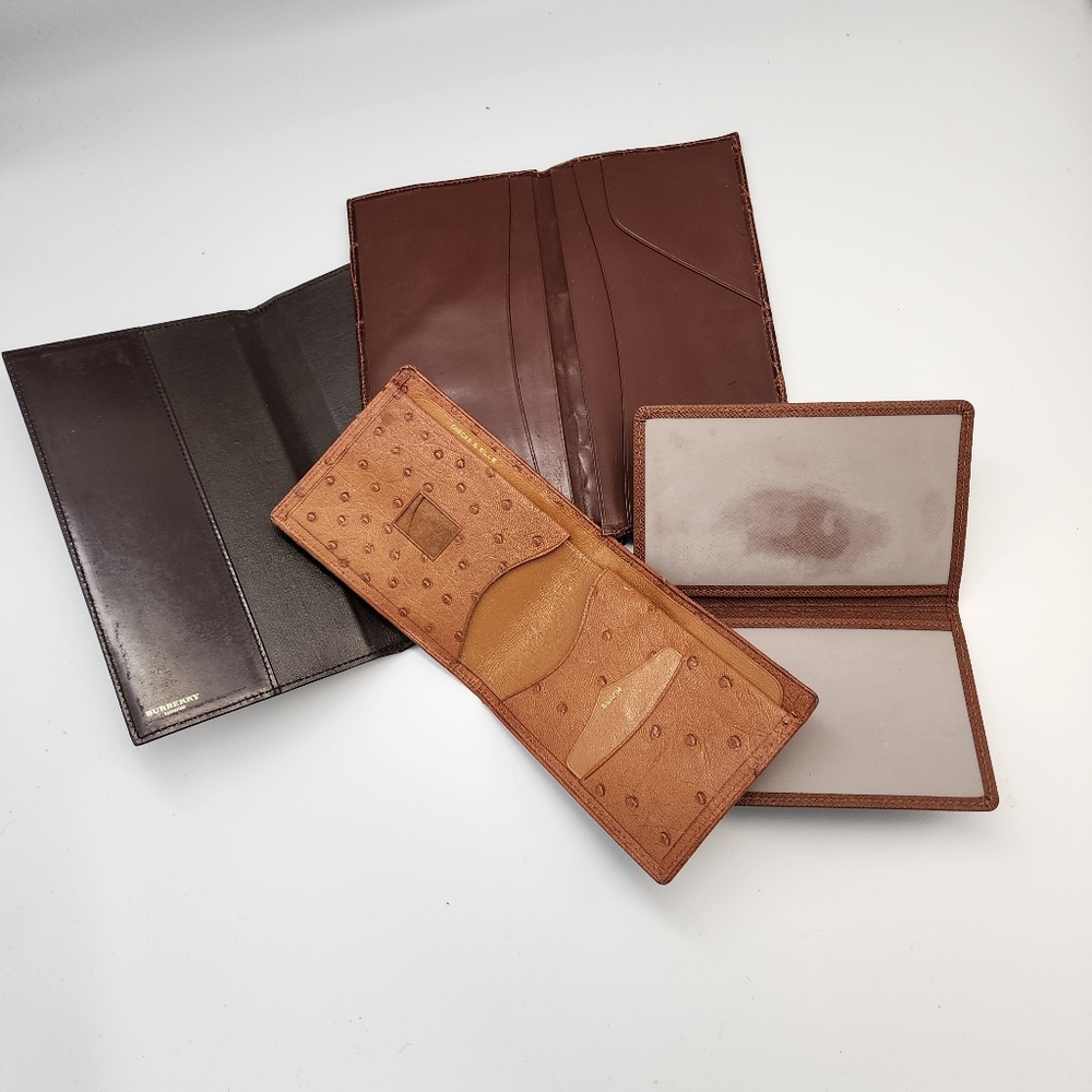 MEN'S Luxury Wallet Bundle - BURBERRY, LOUIS VUITTON, VINTAGE CROCODILE, OSTRICH - Picture 3 of 4